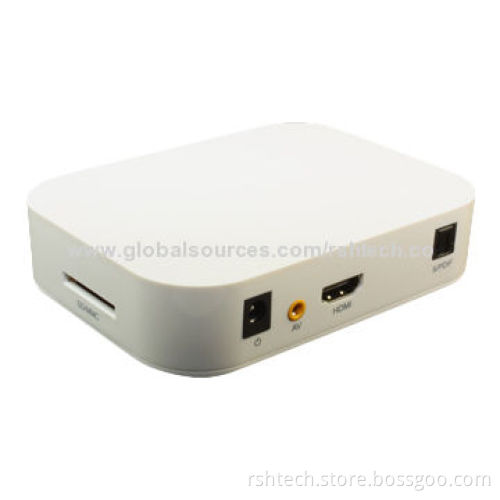 Full HD H.264 Media Player, Output Up to 1,080 Pixels and Plug-and-play Function Cortex A7